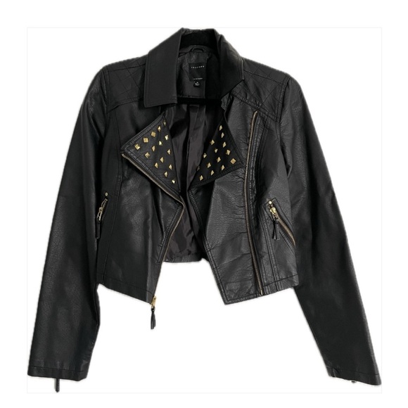 M Therapy by Lane Crawford Jackets & Blazers - Faux Leather Jacket Black - Medium